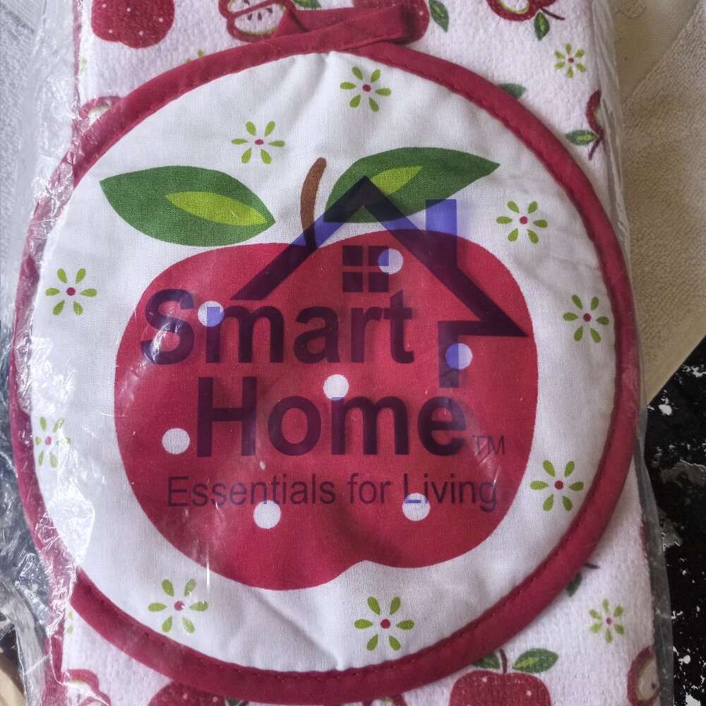 apple design kitchen towel set